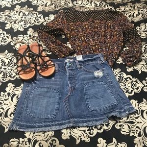 Levi’s Distressed Denim Skirt